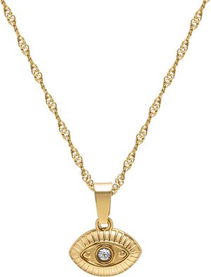 Women's Gold Evil Eye Pendant Necklace