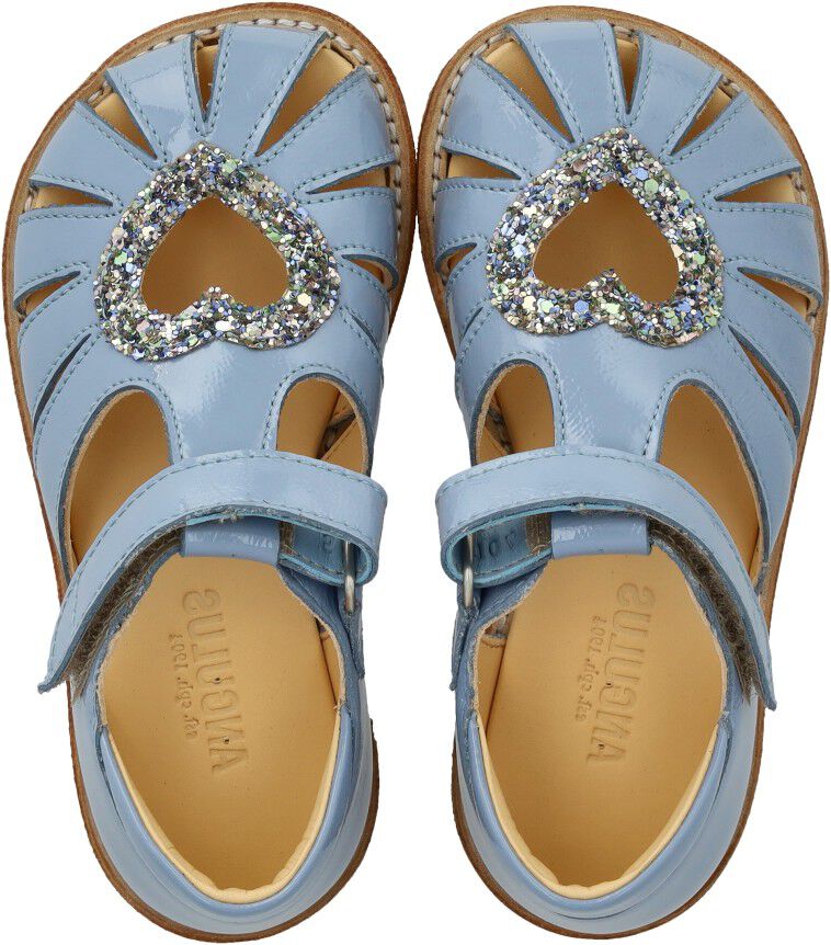 Hjertesandal med glitter hjerte