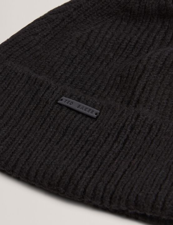 LIDIAAS Knitted Ribbed Beanie Hat