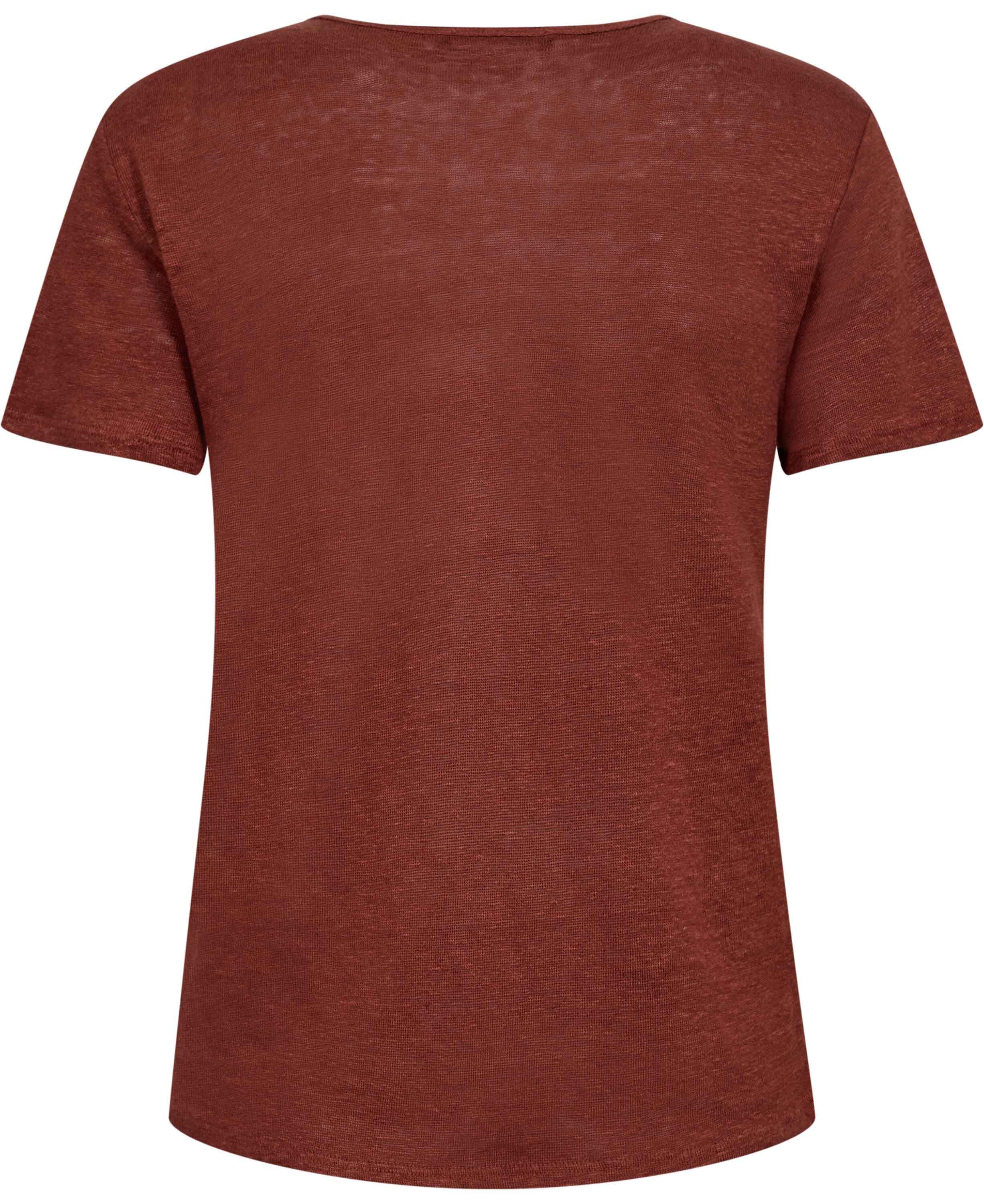 V-neck linen t-shirt