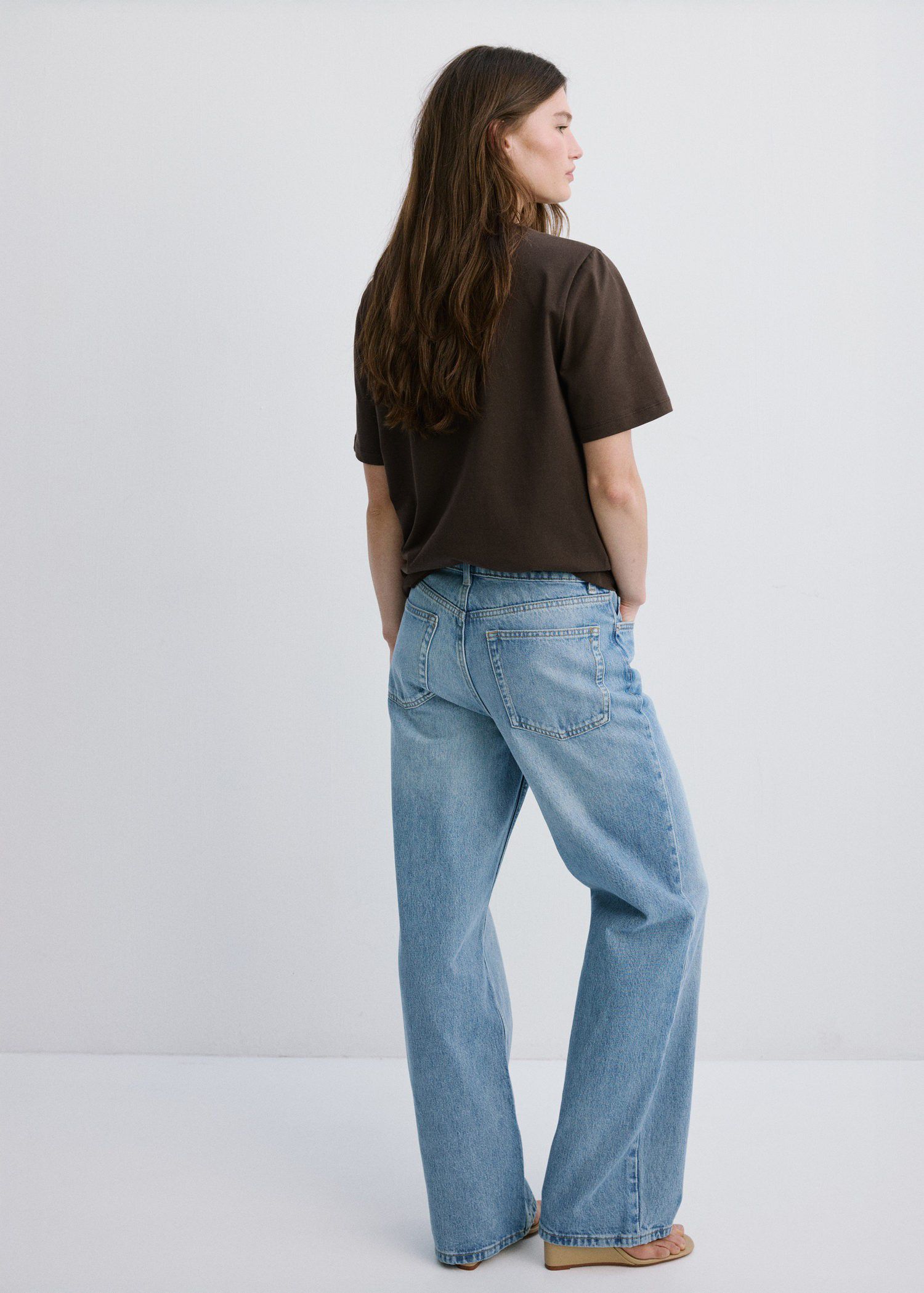 Printed cotton-blend t-shirt