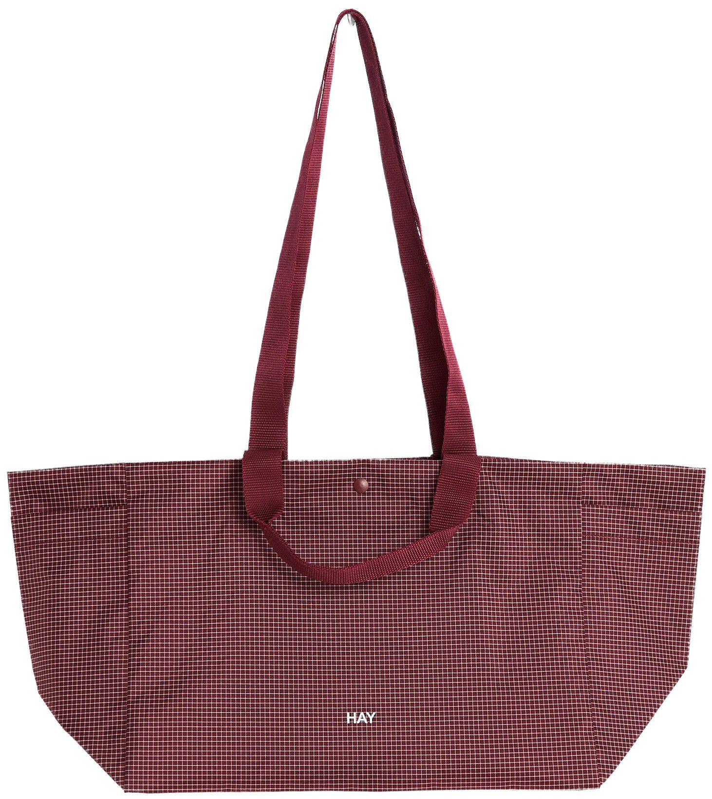 Grid Weekend Bag-Small-Burgundy