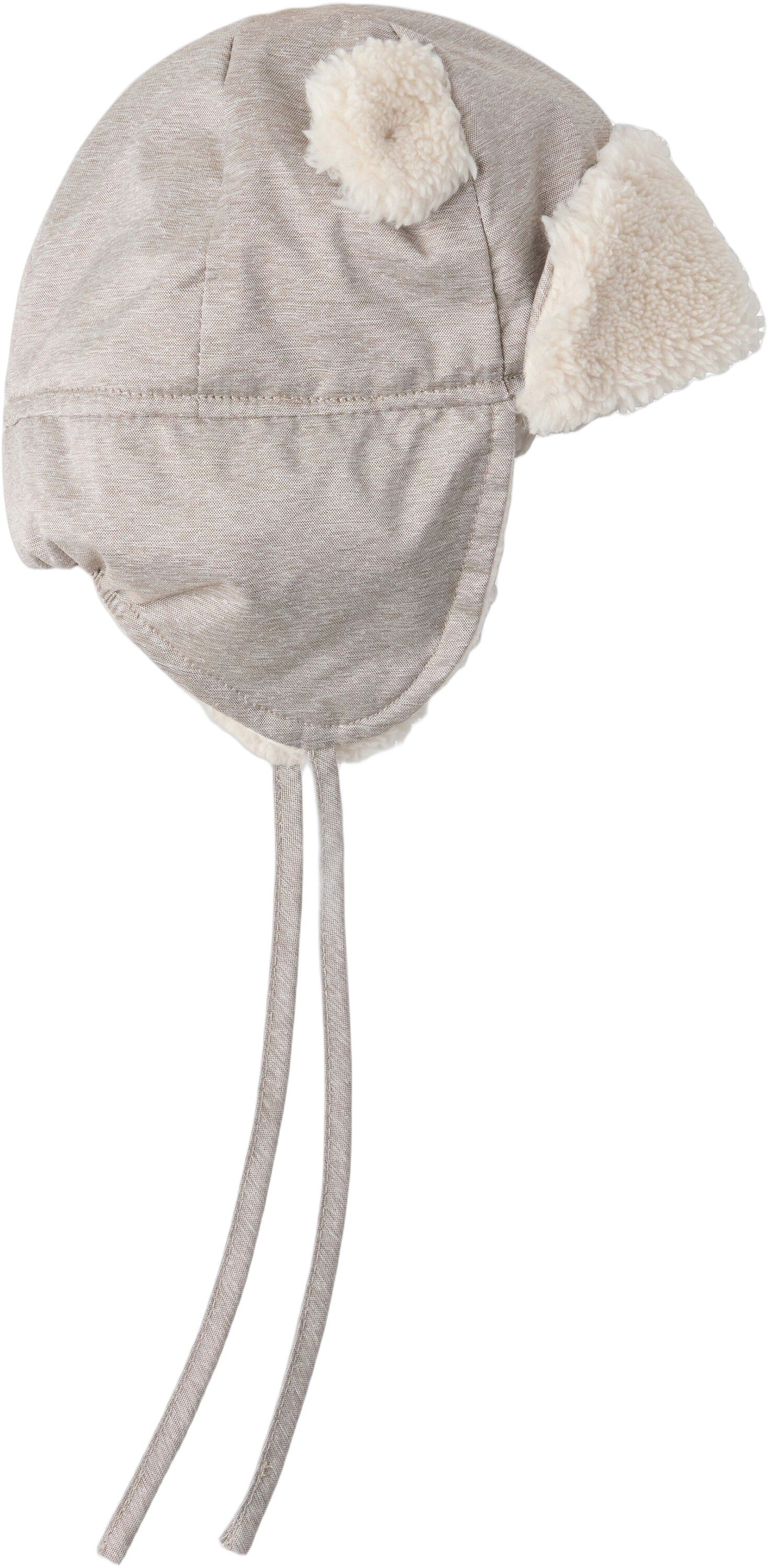 Warm hat with ear flaps lined allov