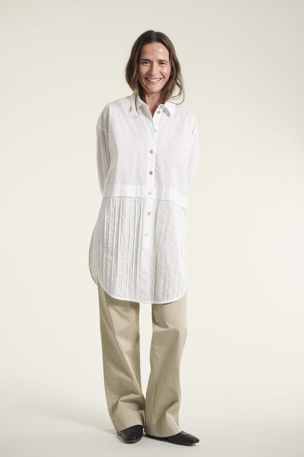 Core cotton pintuckskjorte