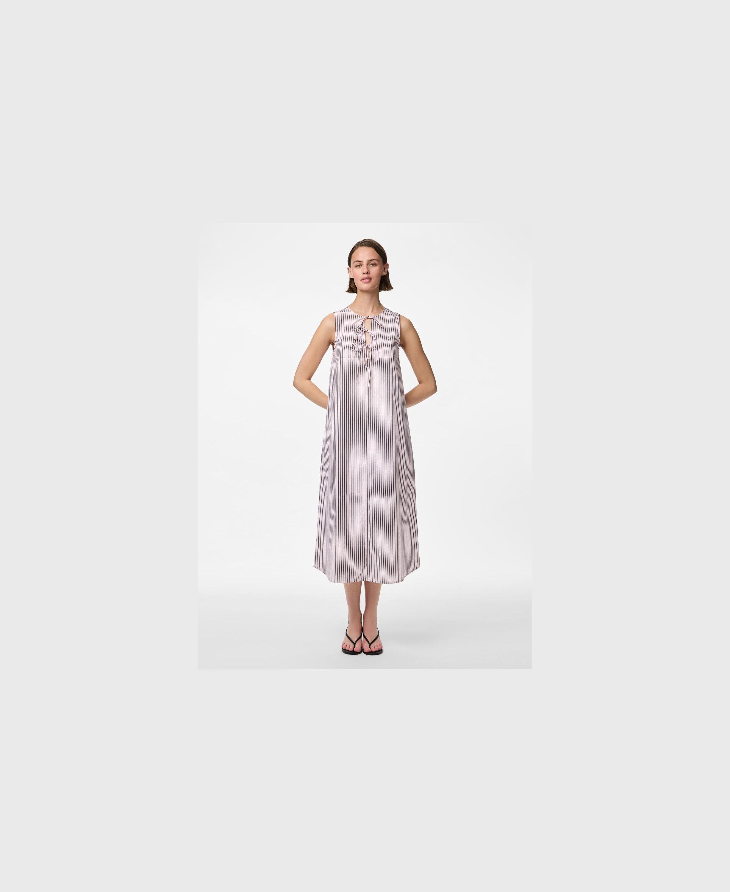 PCJENNA SL MIDI REV. TIE DRESS WVN