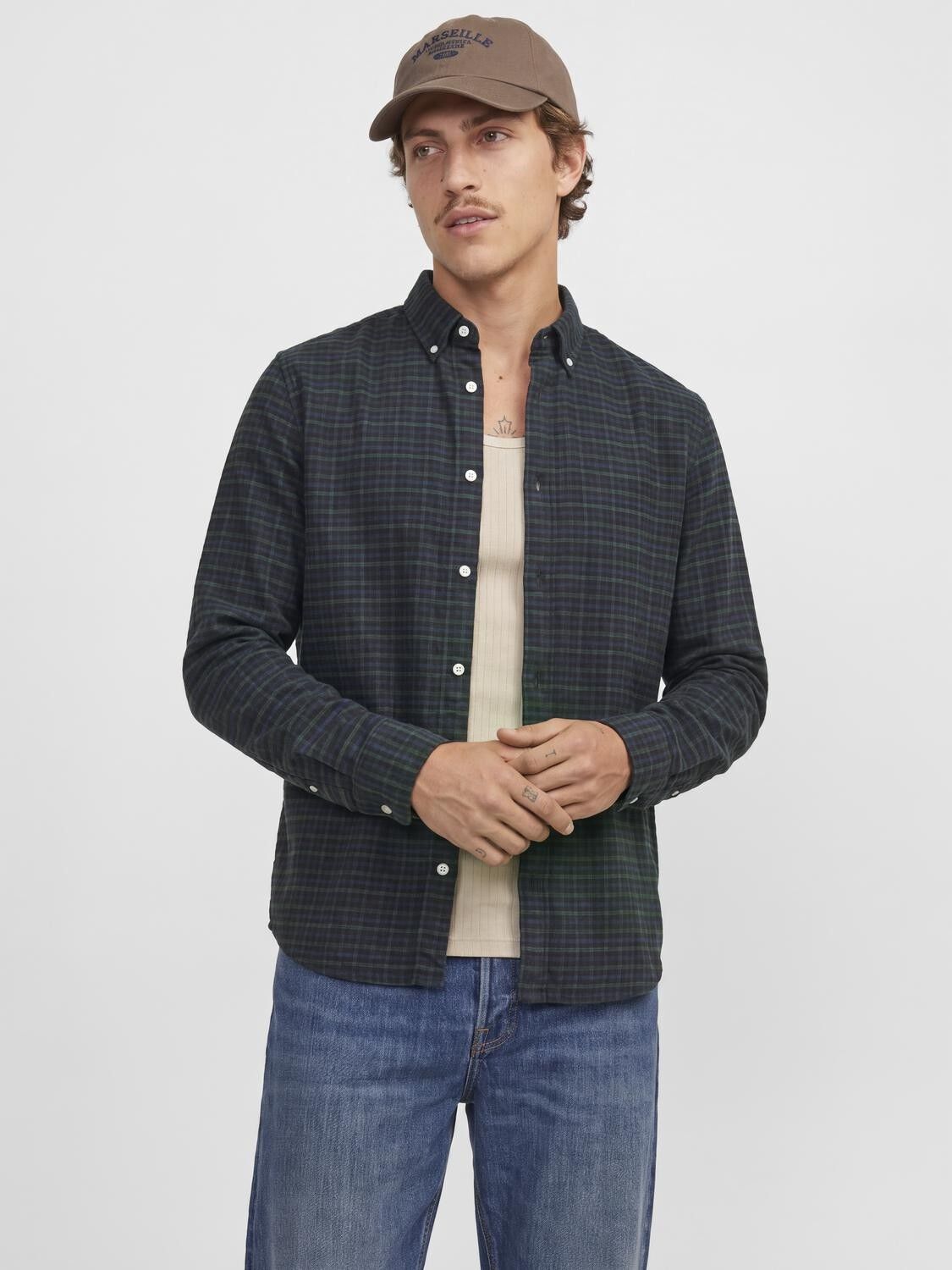 Jprblustanley Flannel L/S Shirt Bf Ln
