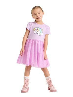 Soft dress in jersey with short sle
