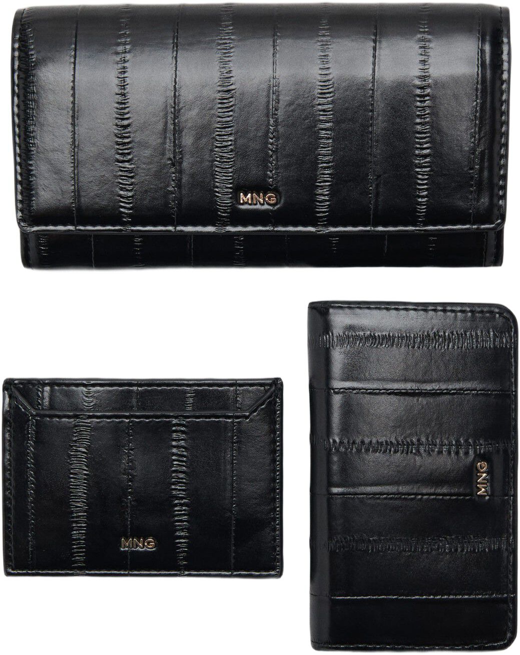 Small wallet with leather-effect fi