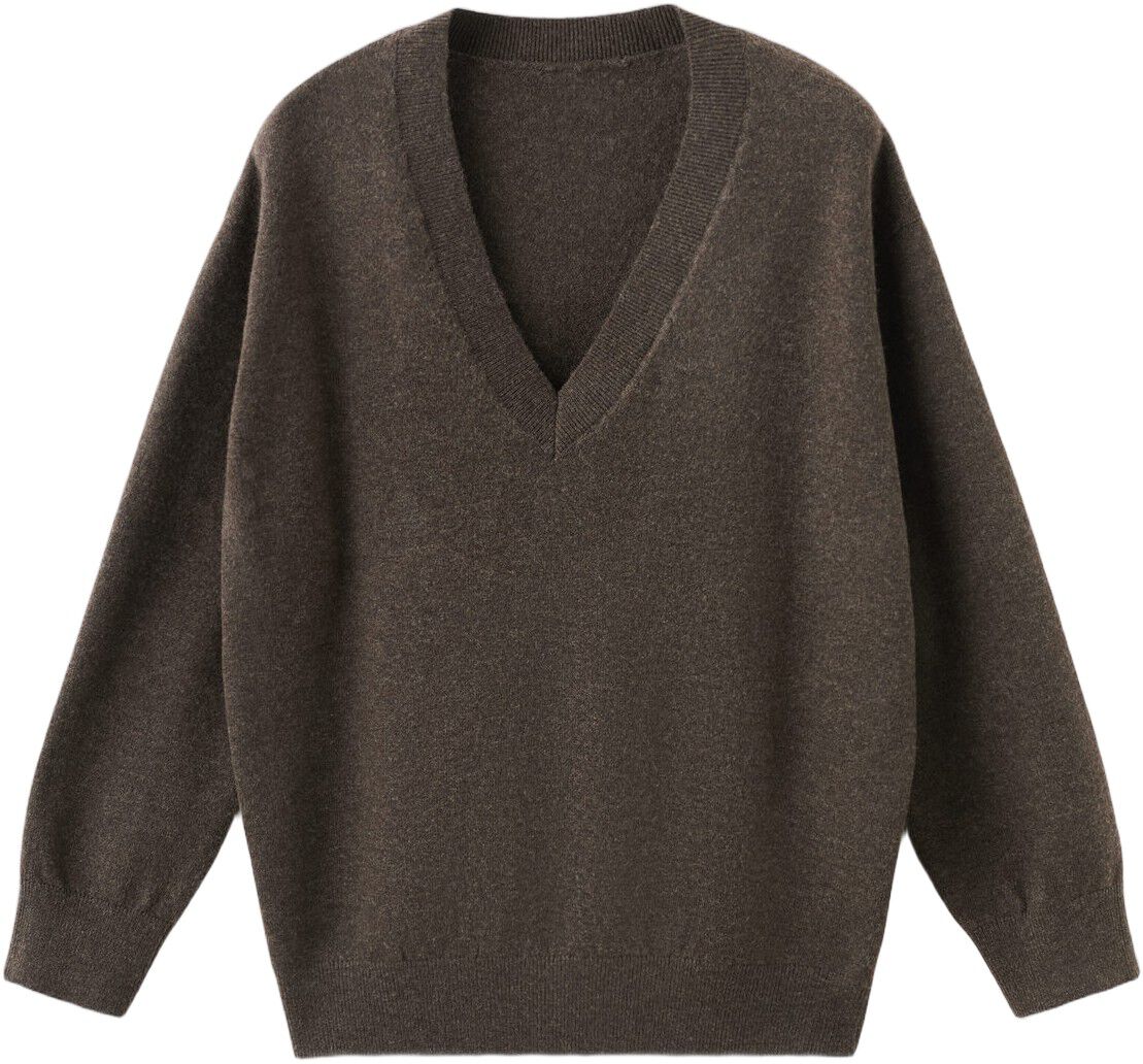 Fine-knit V-neck sweater