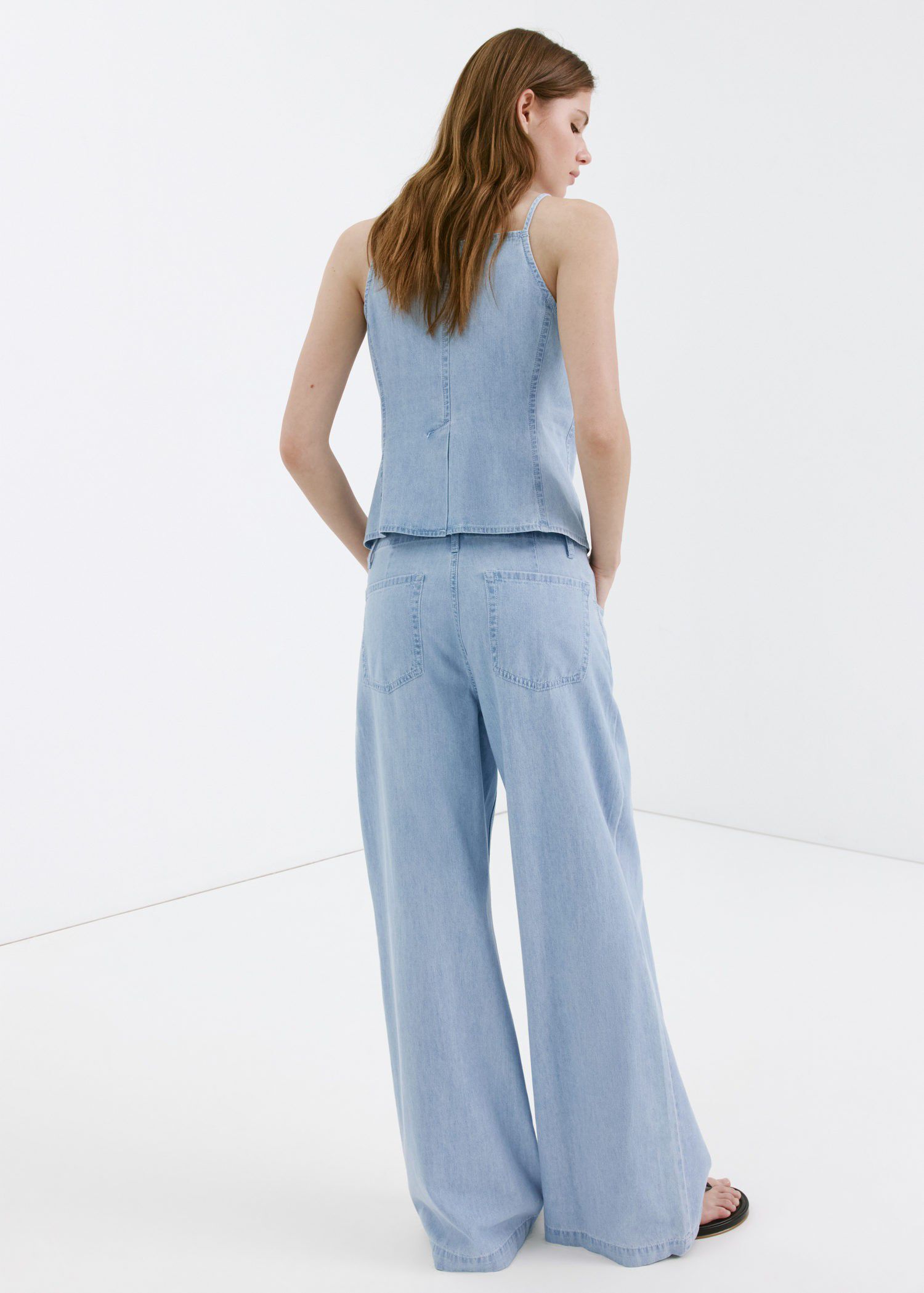 Denim buttoned gilet