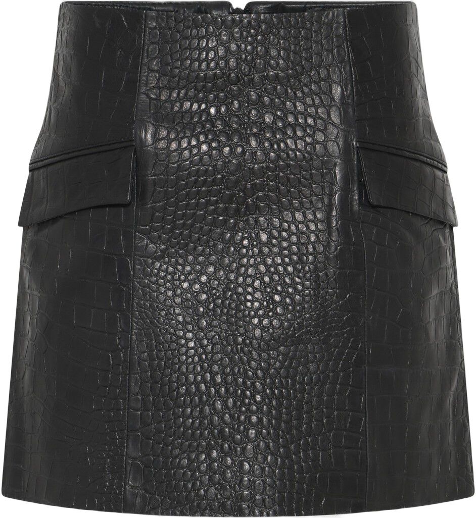 EmbossedBBSiana leather skirt