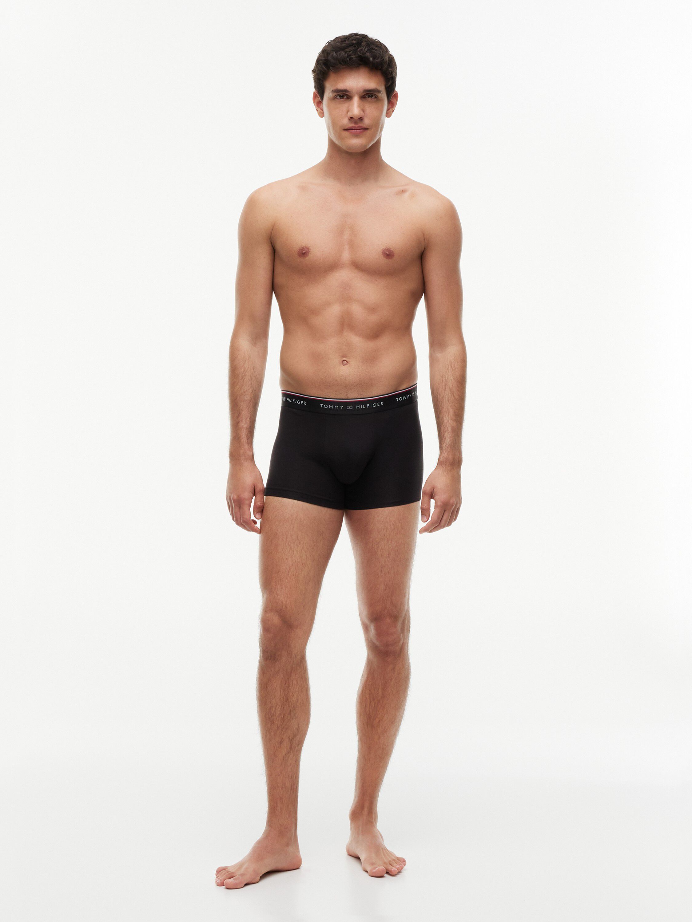 3-Pack Global Stripe Logo Waistband Trunks
