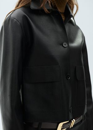 Leather-effect jacket with pockets