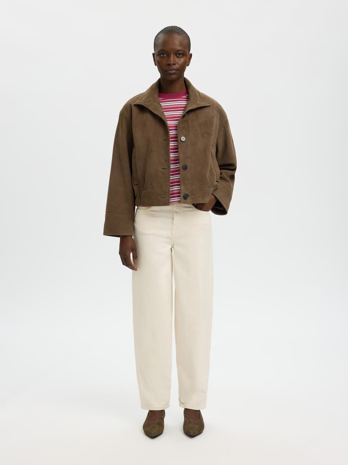 Slwessential Ss Striped Boxy Tee Noos