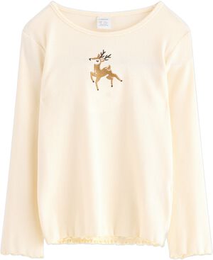 Ribbet top i blød, elastisk bomuld