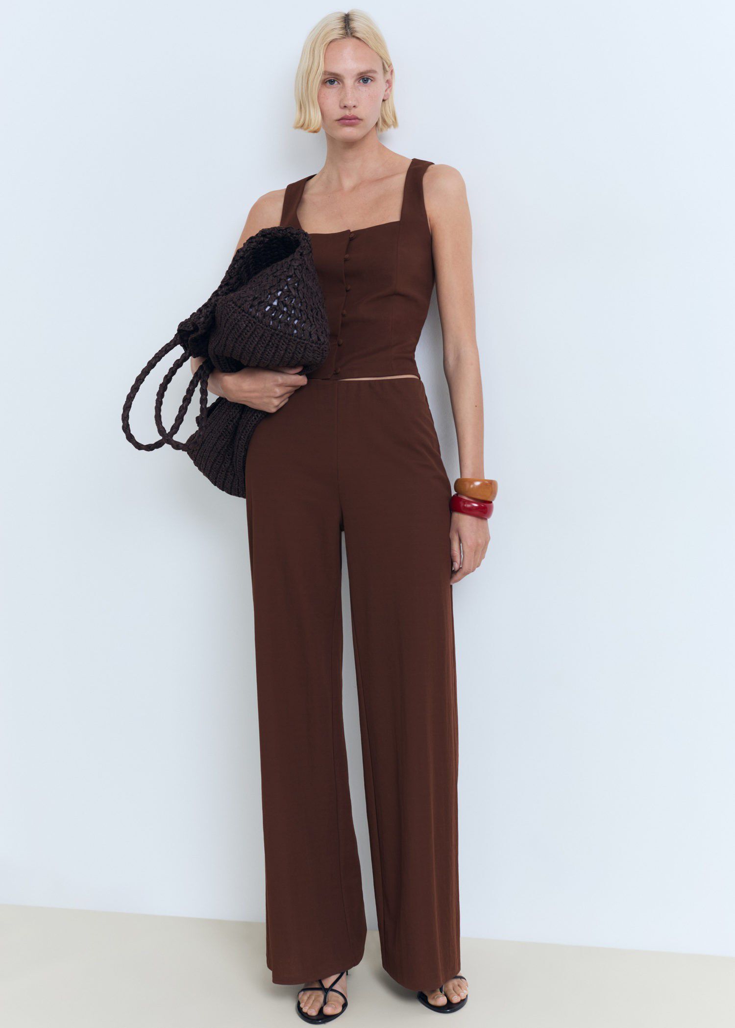 Flowy straight-fit trousers