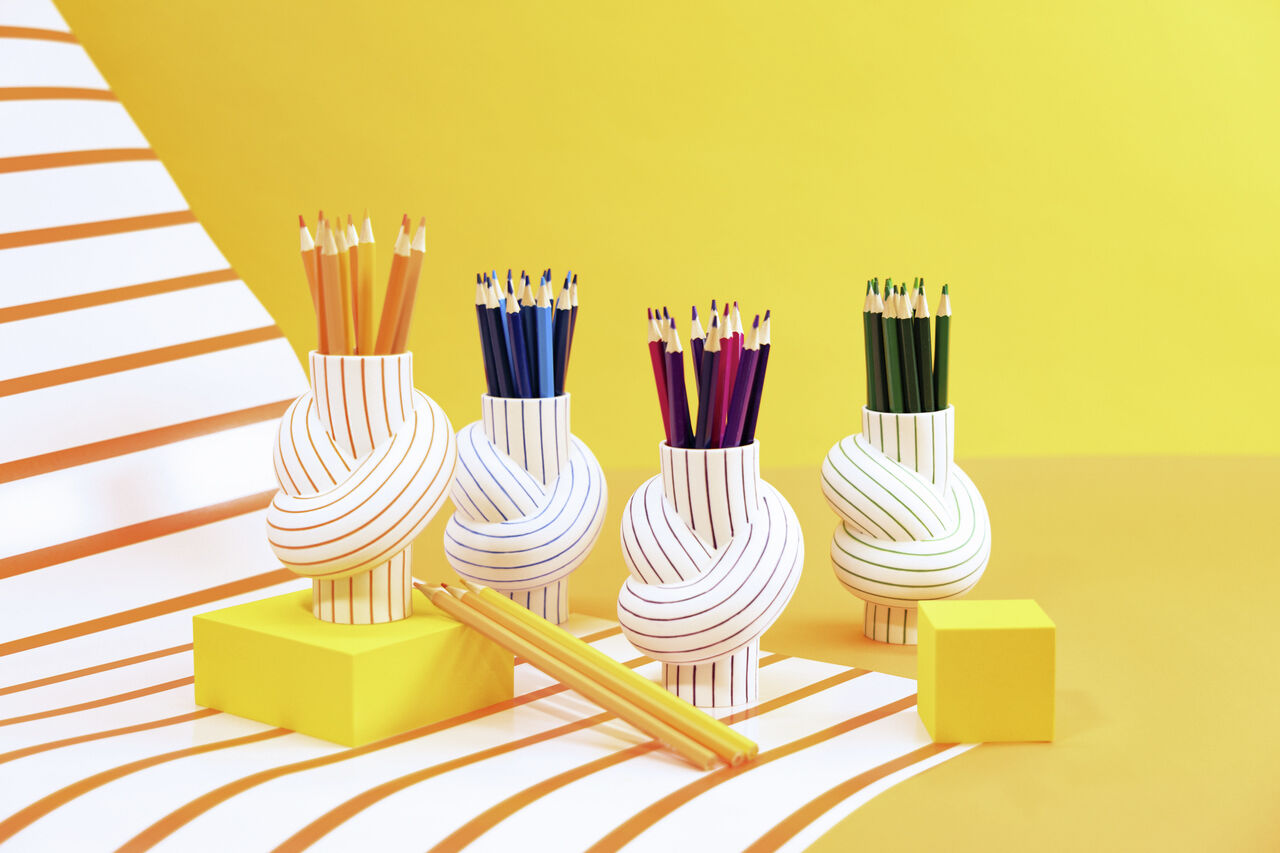 Vase 12cm, Plum, Node Stripes