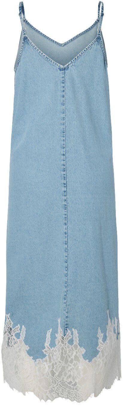 PCFENI SL LACE DENIM MIDI DRESS D2D