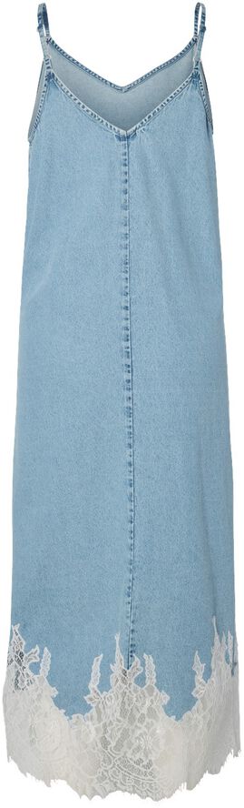 PCFENI SL LACE DENIM MIDI DRESS D2D