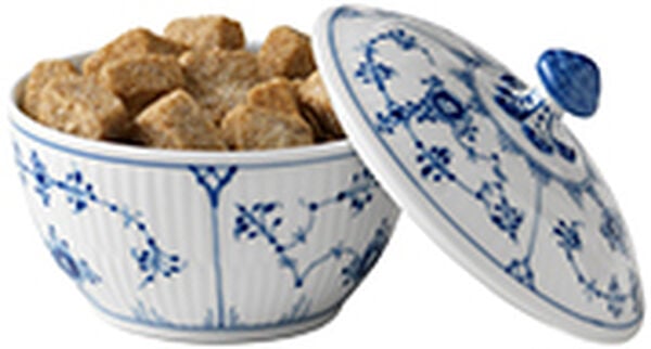 Blue Fluted Plain sockerskål 15 cl