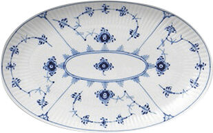 Blue Fluted Plain 23 cm oval tallrik