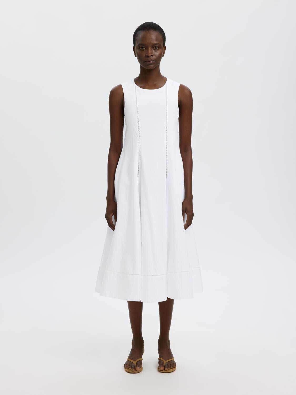 Slfdelia Reg Sl Midi Ladder Stitch Dress