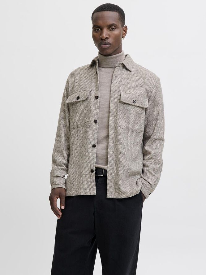 JPRRAYLE MELANGE SOLID L/S OVERSHIR