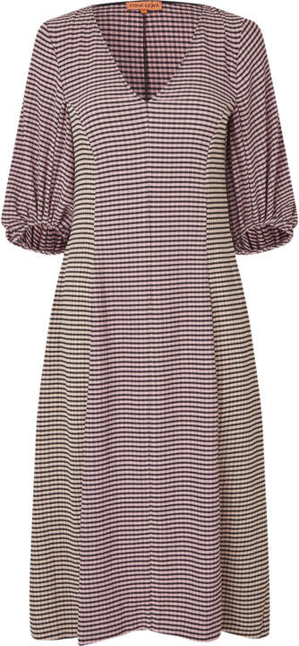 2247 Patchwork Jersey, Three-Quarter Sleeve Midi Dress