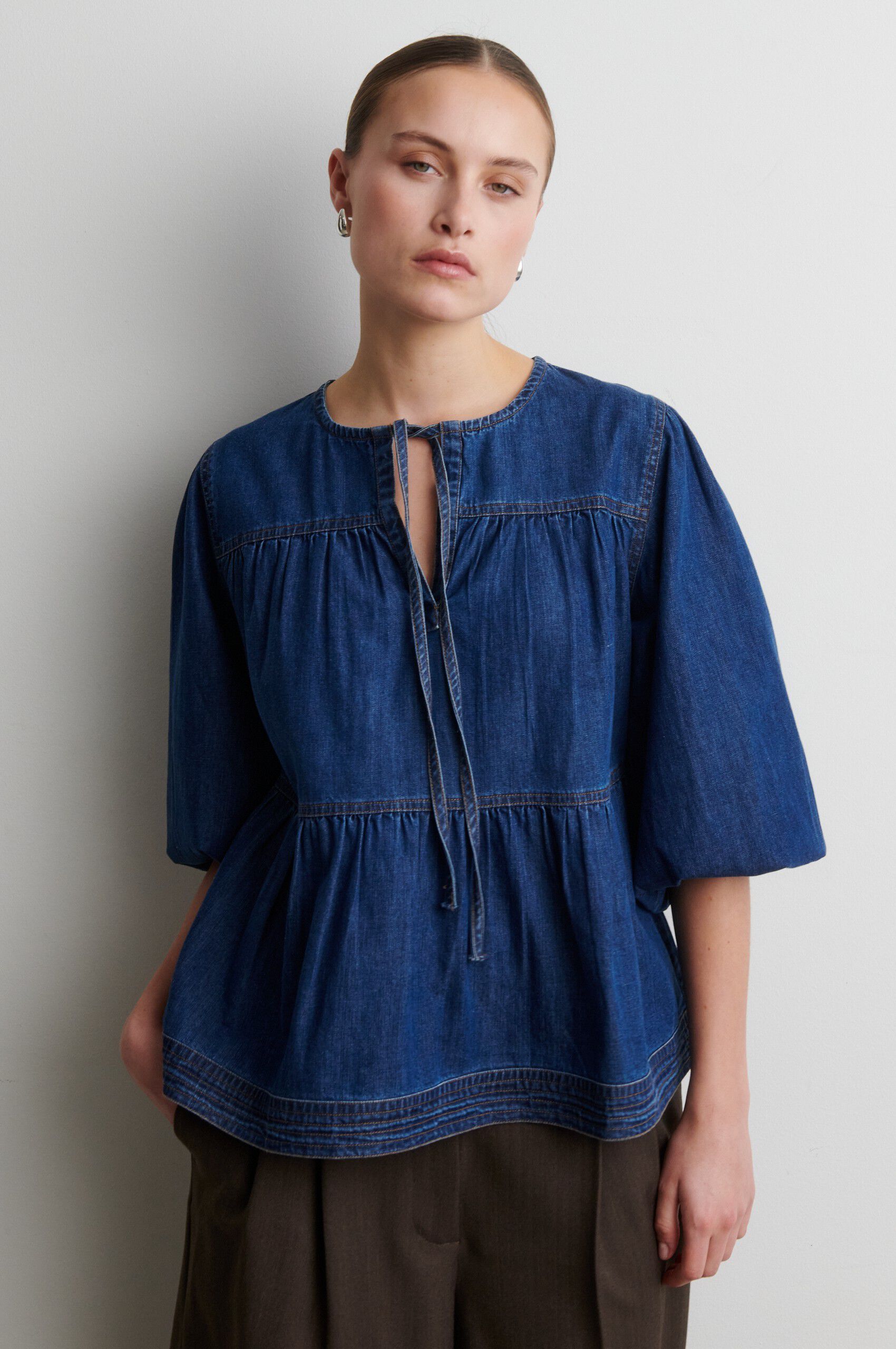 Evana Denim Blouse