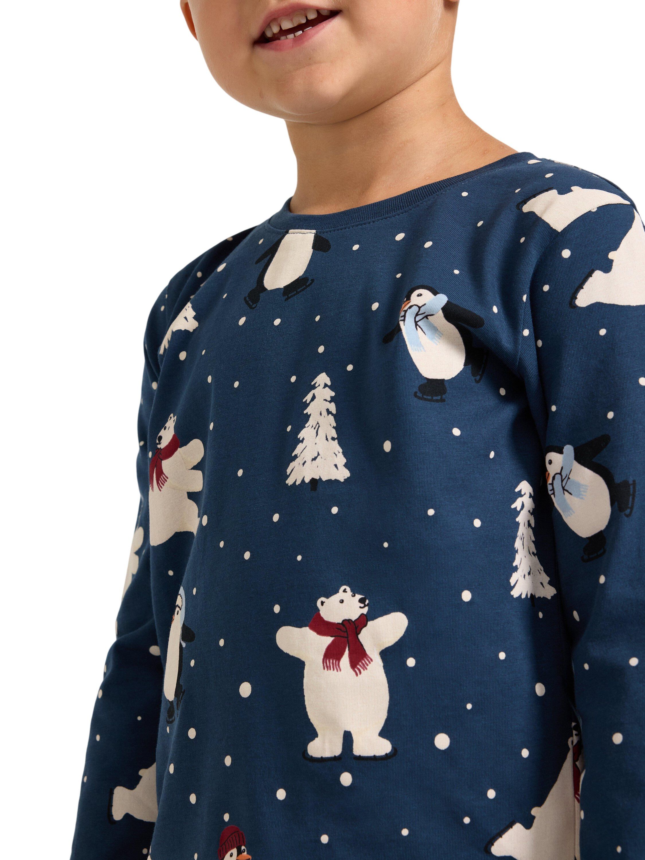 Long-sleeved jersey top with an all