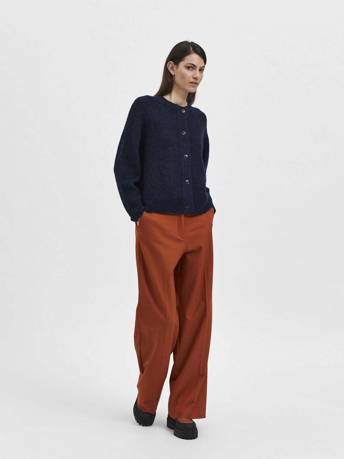 SLFLULU LS ALPACA BLEND KNIT SHORT CARDIGAN NOOS