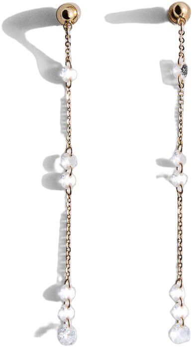Long crystal earrings