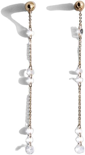 Long crystal earrings