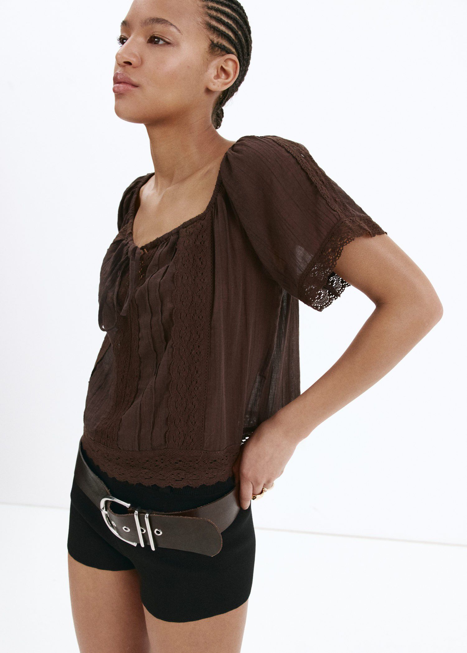 Cotton lace blouse