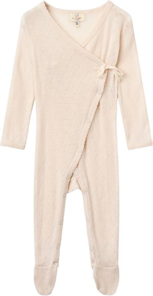 Lt. Knitted Pointelle Cross-Over Full Body