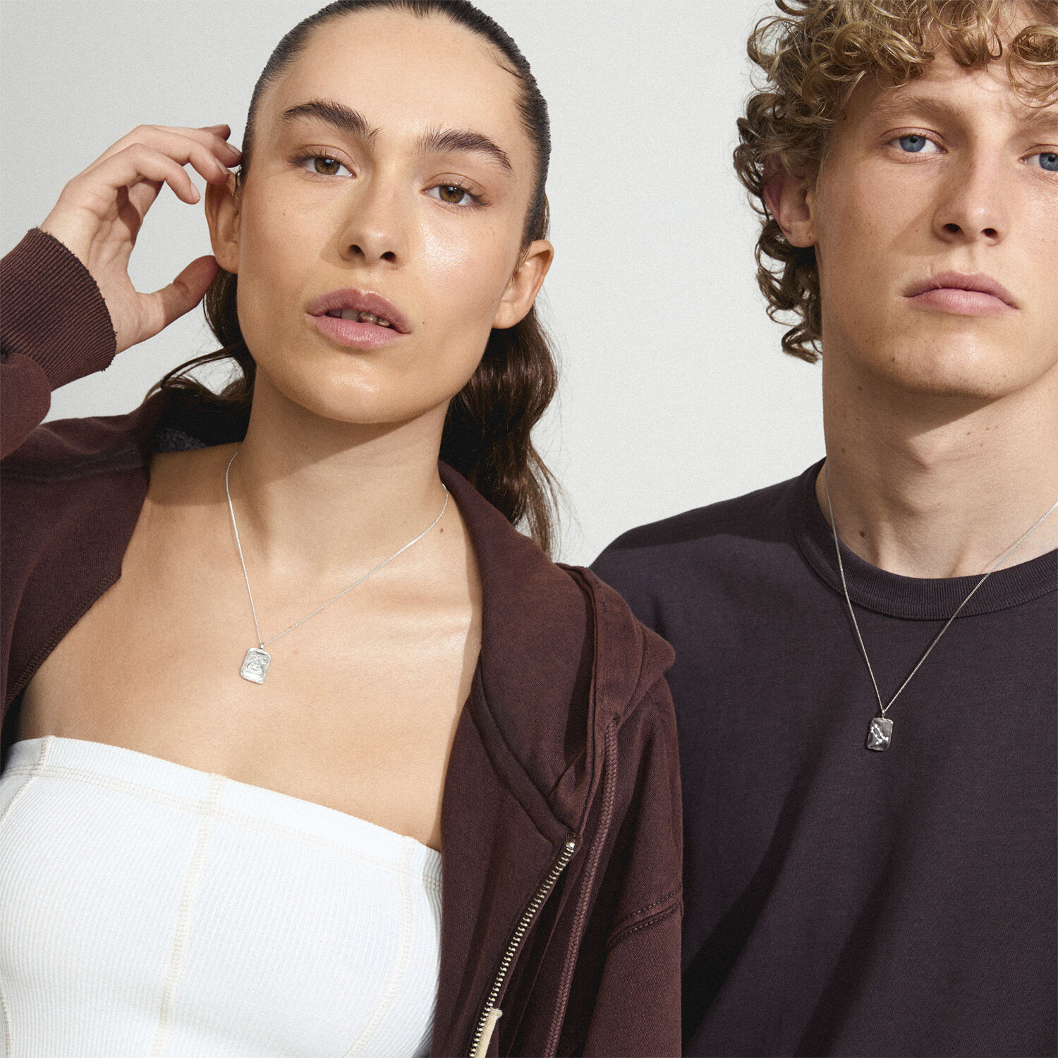 GEMINI recycled Zodiac Sign necklace, silver-plated