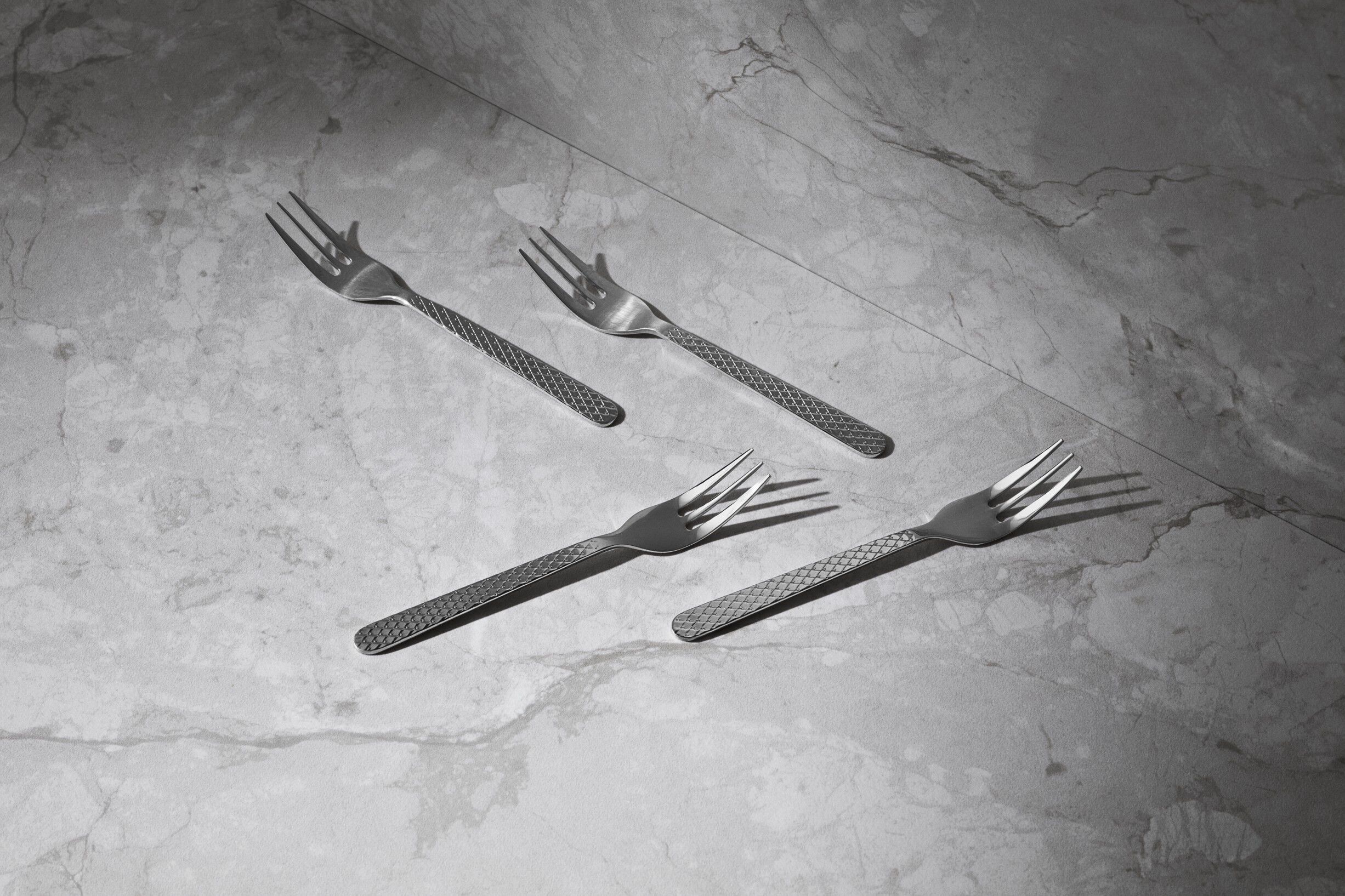 Rhombe Kagegaffel st&aring;l 4 stk.