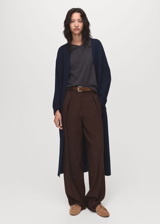 Knitted long coat