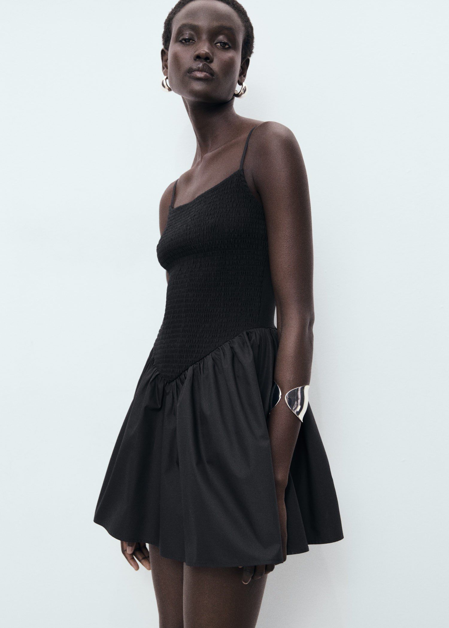 Combined gathered dress