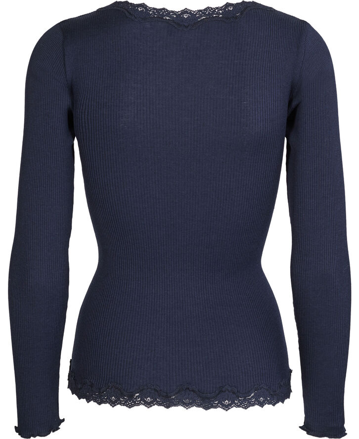 Silk cardigan regular ls w/rev vint