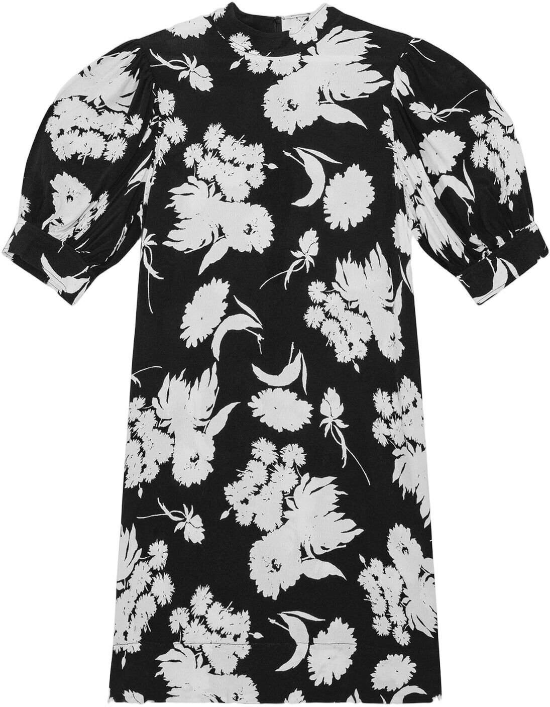 Printed Crepe Mini Dress