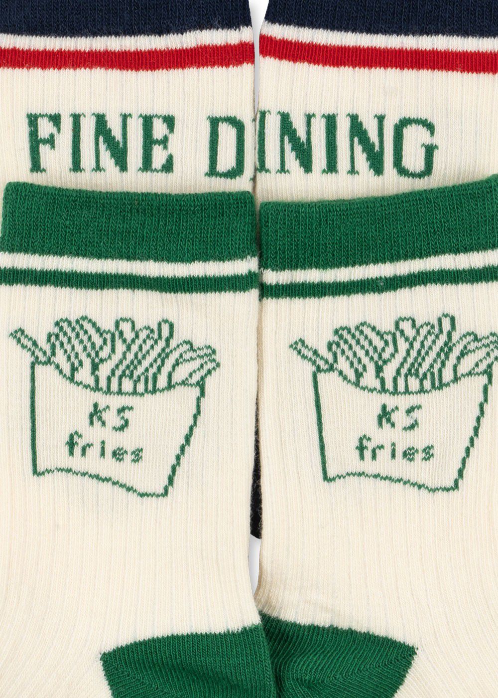 2 PACK RIB FRIES SOCKS