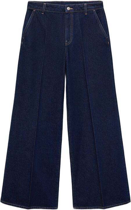 High-rise wideleg jeans rinse wash