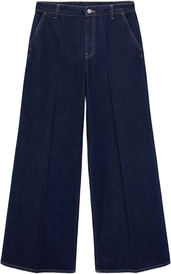 High-rise wideleg jeans rinse wash