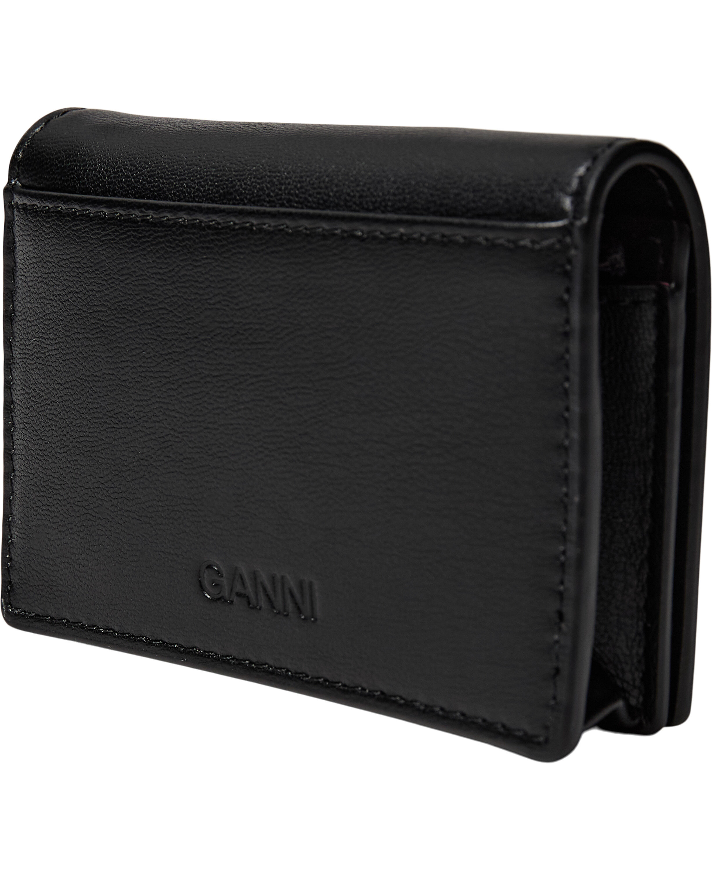 Ganni Card Holder With Flap Blue Do