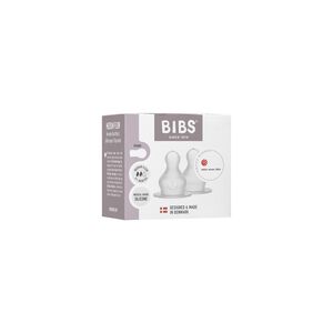 BIBS Baby Bottle Nipple Round Silicone 2 pack Medium Flow