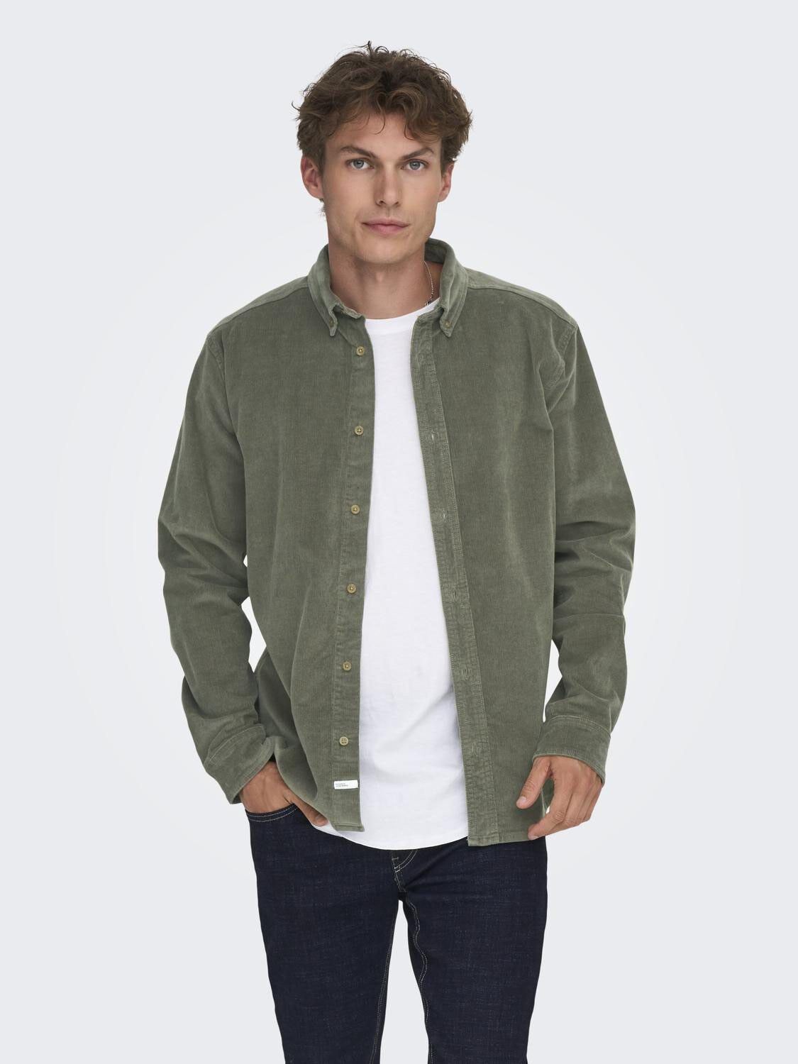 Onsmichael 18W Reg Cord Stretch Ls Noos