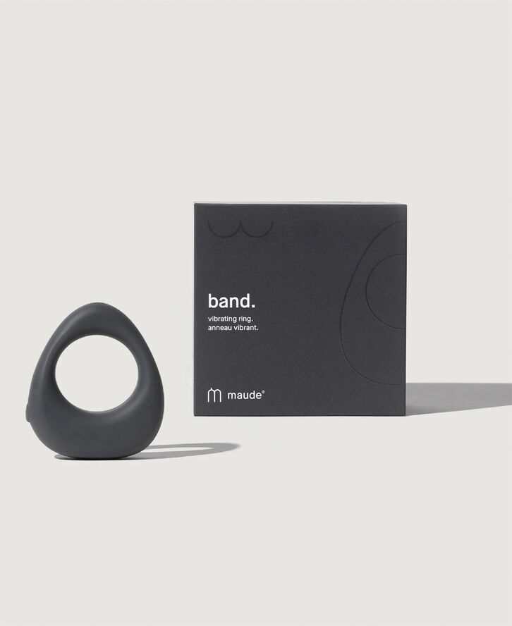 Maude - Band Vibrating Ring - Charcoal