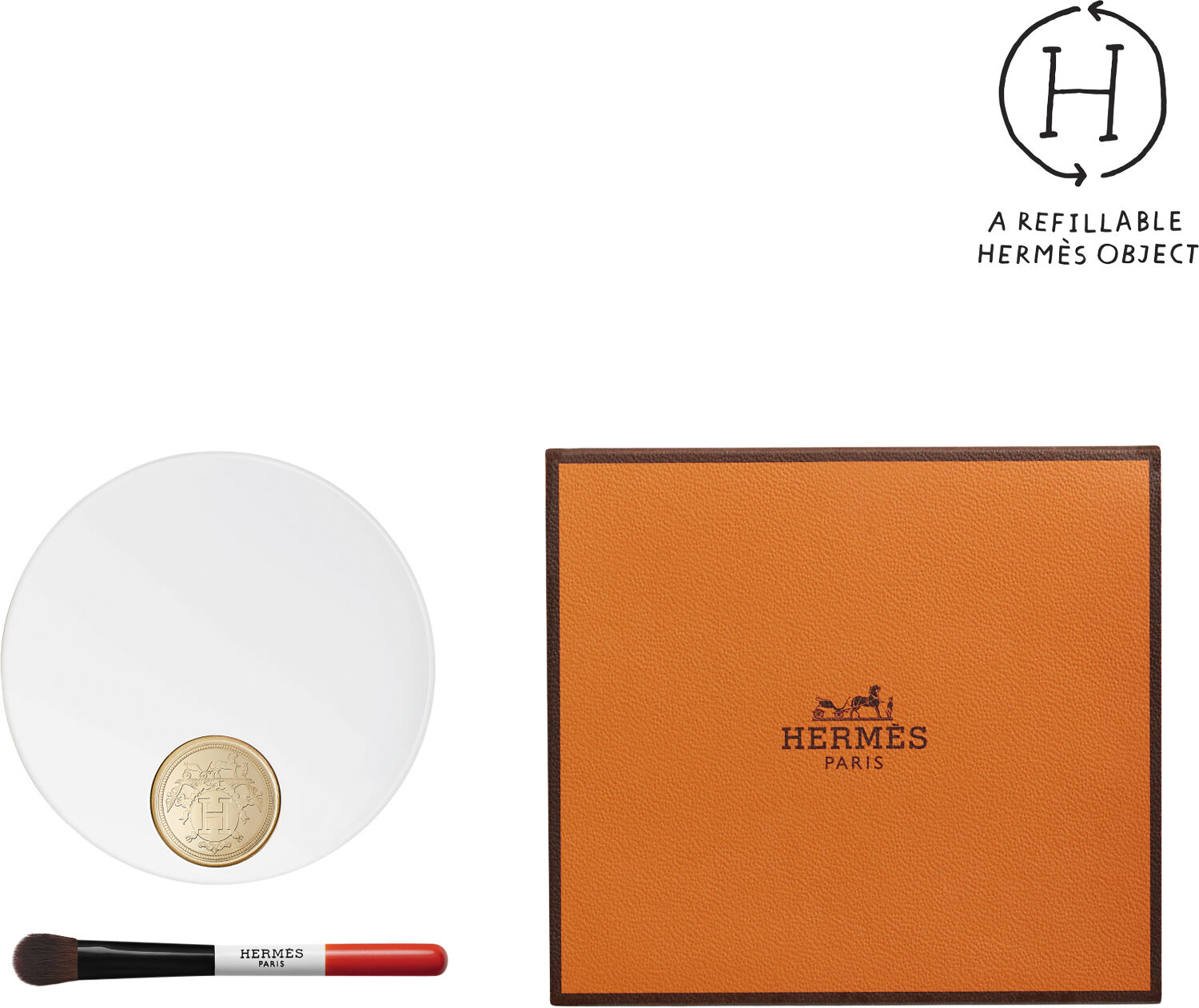 Ombres d'Herm&egrave;s, powder quartet for the eyes, Ombres V&eacute;g&eacute;tales