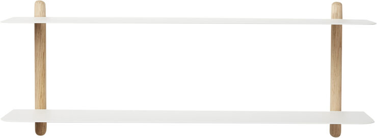 Nivo hylde F lys eg/ hvid